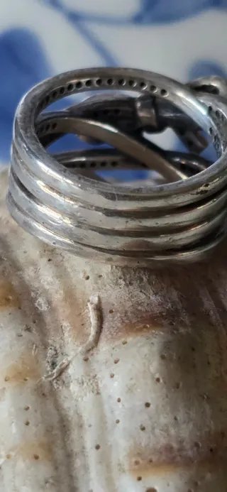 Anillo lazo de pandora plata de ley