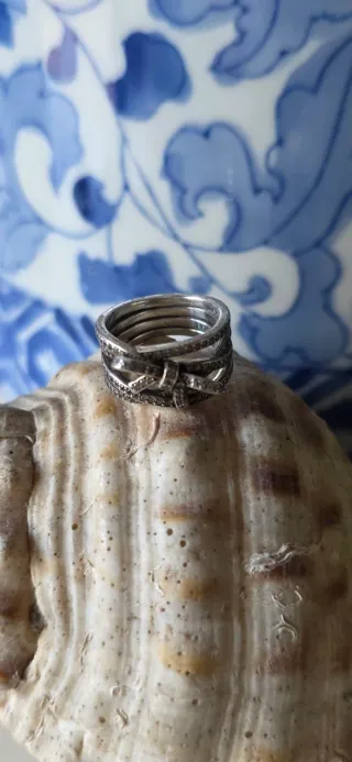 Anillo lazo de pandora plata de ley