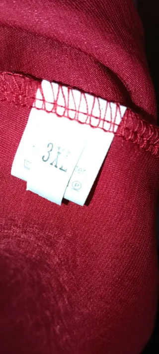 Blusa Roja Brillante Talla XXXL