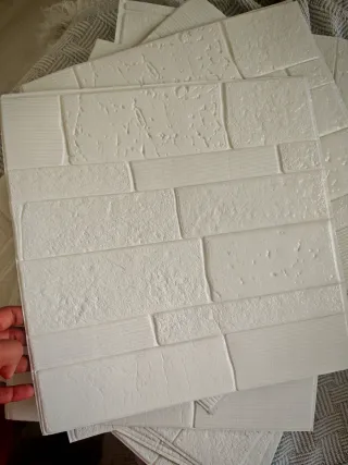 Papel Tapiz 3D Ladrillo Blanco