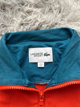 Sudadera Lacoste Naranja Media Cremallera