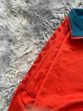 Sudadera Lacoste Naranja Media Cremallera