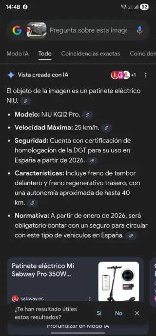 Patinete Eléctrico con Casco