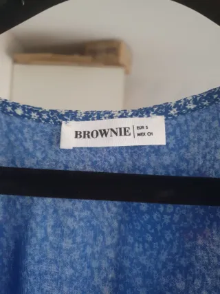 Vestido corto verano flores azules