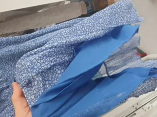 Vestido corto verano flores azules