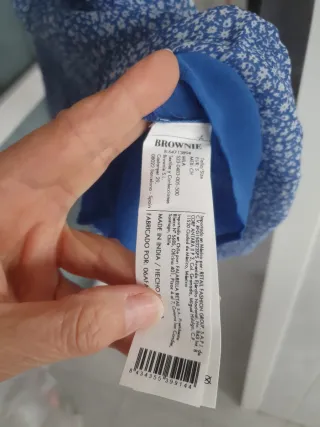 Vestido corto verano flores azules