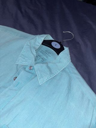 Camisa azul celeste manga larga Talla L