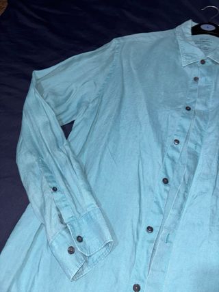 Camisa azul celeste manga larga Talla L