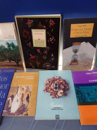 9 libros, FUERA DEL TIEMPO Y DE LA VIDA, EL GALLO ESCAPADO, cuentos del amor a la lumbre y mas