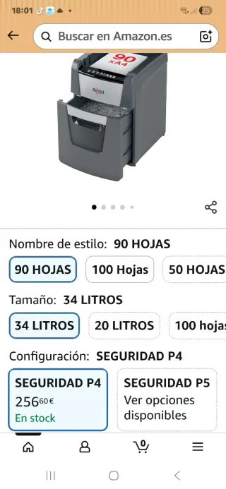 Destructora de Papel Rexel Automática autofeed÷90x