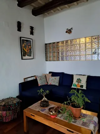 Divano letto a tre posti blu Ikea barslov