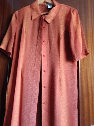 Vestido largo marrón rojizo