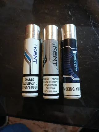 3 Accendini Clipper Kent