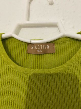 Camiseta Reactivo verde manga larga