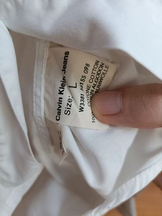 Camisa Calvin Klein Color Blanco Talla XS Nueva.