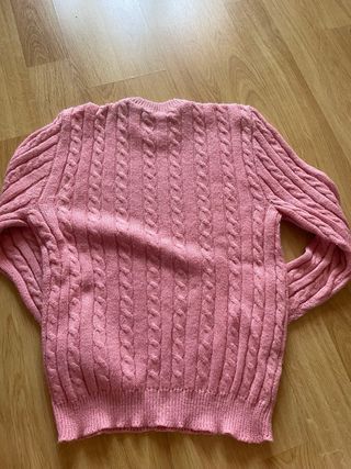 Jersey trenzado rosa talla M