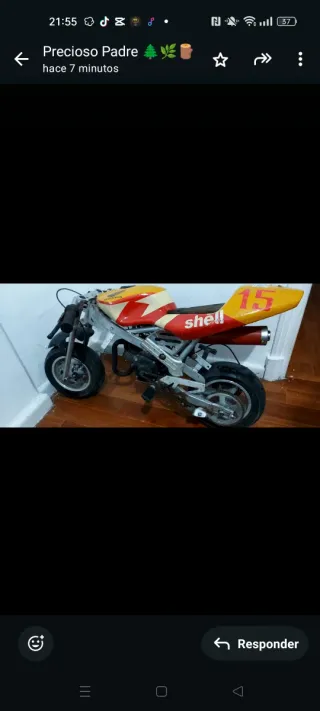 Mini Moto Honda Roja vamos otra moto regalada