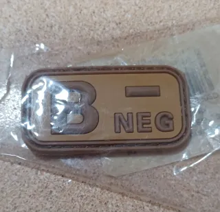 Parches 3D Grupo Sanguíneo Airsoft