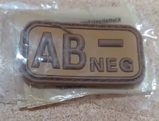 Parches 3D Grupo Sanguíneo Airsoft