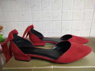 Ballerine rosse New Look con lacci