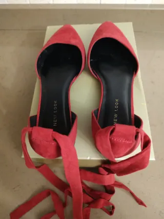 Ballerine rosse New Look con lacci