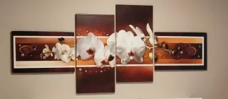 Set 4 Quadri Moderni Orchidee
