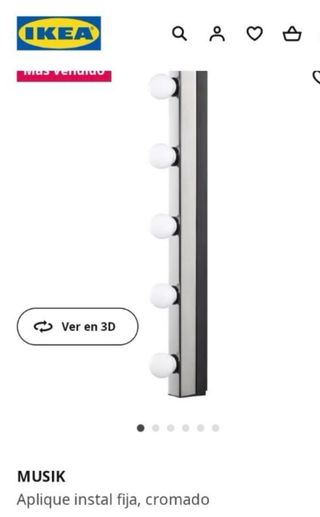 Tocador IKEA con espejo y luces