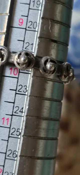 Anillo de plata rosario vintage