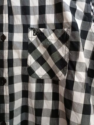 Camisa Lois Color Negro, Gris y Blanco Talla M