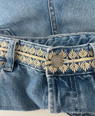 Zara Jeans Hombre Cintura Bordada Talla 42