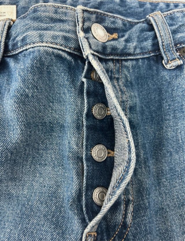 Zara Jeans Hombre Cintura Bordada Talla 42