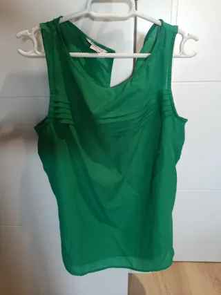 Camiseta BLANCO verde mujer