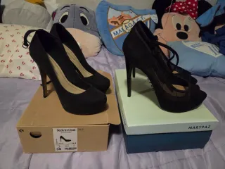 Zapatos de tacón bershka negros talla 38