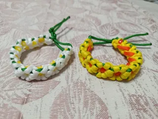 Pulseras Paracord en forma de flor