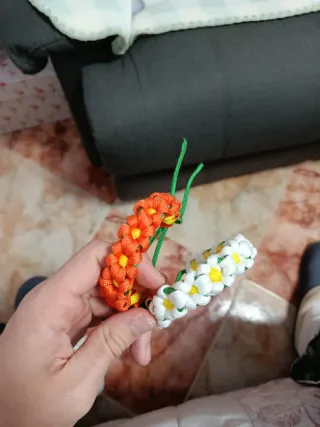 Pulseras Paracord en forma de flor