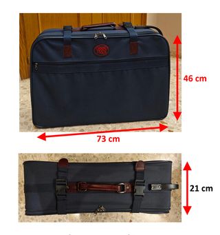 Maleta vintage Grand Plaza nylon azul