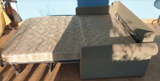 Sofá Cama Beige 190x135cm