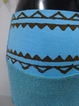 Falda turquesa estampado étnico Blockprint India