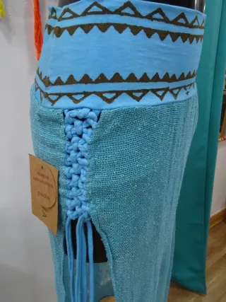 Falda turquesa estampado étnico Blockprint India