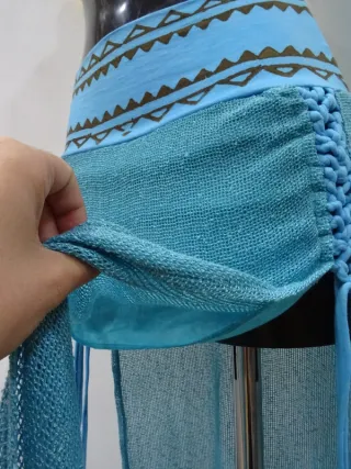 Falda turquesa estampado étnico Blockprint India