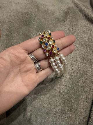 Set collana e bracciale perle vintage