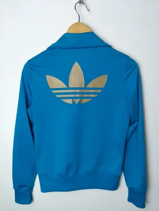 Chaqueta Adidas Vintage Azul y Dorado