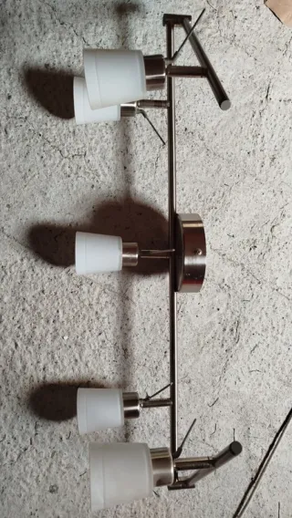 Coppia Applique Moderne Parete Vetro Metallo