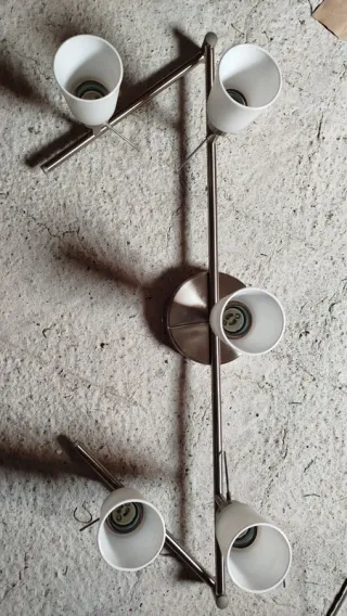 Coppia Applique Moderne Parete Vetro Metallo