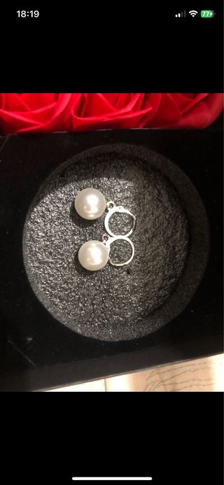 Pendientes Perlitta Perla Dorados