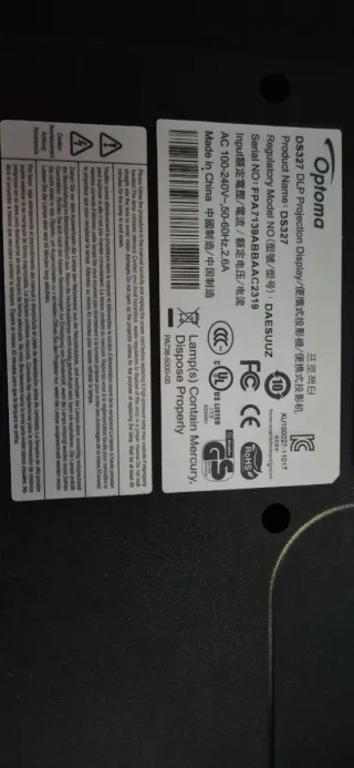 Proyector Optoma Negro