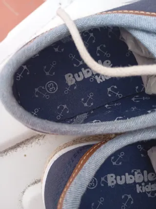 Zapatos niño azul y marrón talla 33