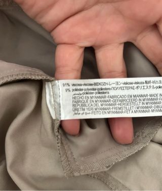 Zara camisa larga beige Talla S amplia