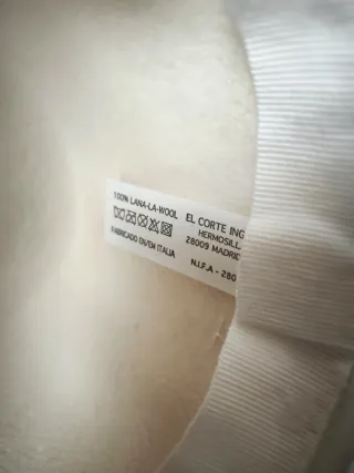 Sombrero de paño blanco