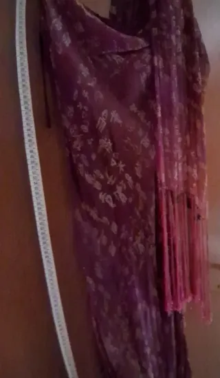 Abito lungo donna elegante con scialle